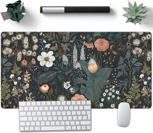 Miniatura 18 de Tapete de escritorio azul con diseño de gato kawaii, retro, vintage, grande, XXL, tapete de mouse para computadora, teclado, laptop, mouse, A5