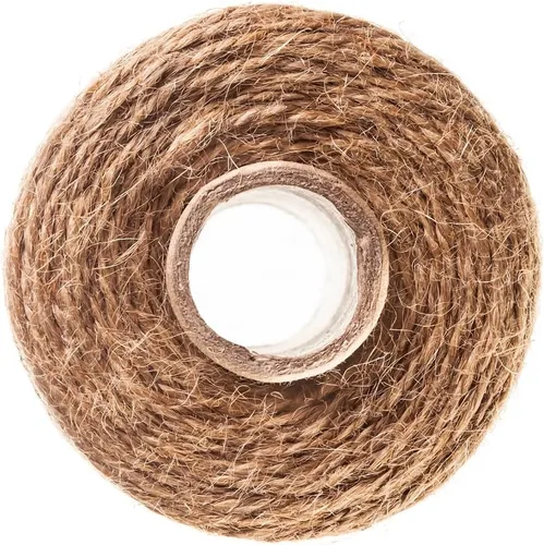 Miniatura 4 de Cuerda de yute natural de 600 pies, cuerda fina de arpillera para caja de regalo, embalaje, decoración, jardinería, 2 capas
