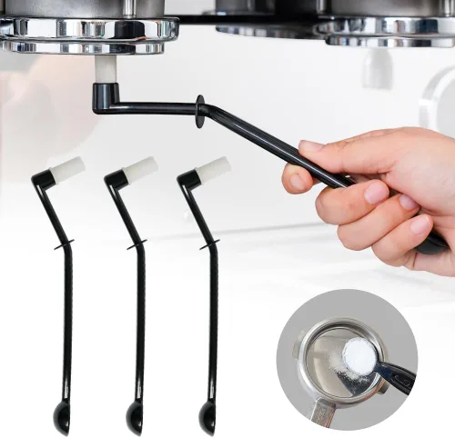 Miniatura 8 de watchget Juego de limpieza para máquina de café, 1 cepillo para máquina de café con cuchara y 1 inserto de acero inoxidable de 2.283 in, filtro