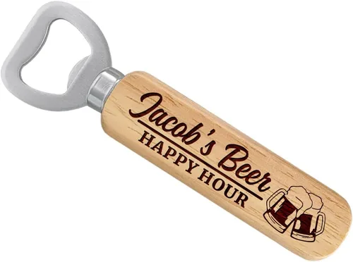 Regalos de cerveza, abrebotellas de madera personalizados, regalo para él, padrino de boda, hermano, novio, padre, regalos únicos para el día del