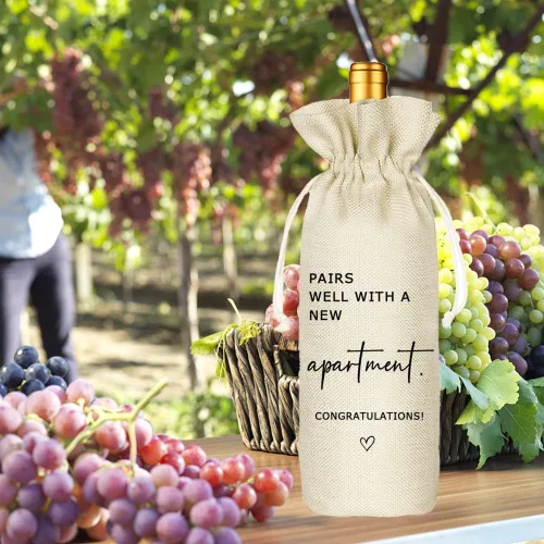 Miniatura 7 de Socive Combina bien con una nueva bolsa de vino de apartamento, regalo de inauguración de la casa, nuevo regalo para él, regalo para ella, bolsa