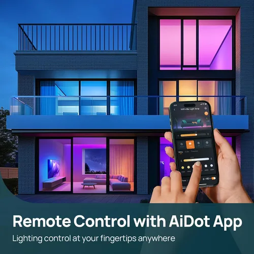 Miniatura 2 de Linkind - Tira de luces LED RGB de 10 pies, tira de luz inteligente que funciona con Alexa y Google Home, luces LED de cambio de color segmentadas