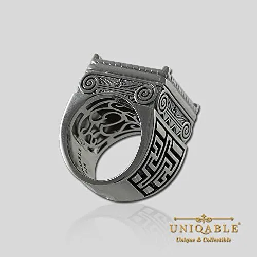 Miniatura 5 de Anillo de plata de ley 925 chapado en oro de 18 quilates con águila imperial romana histórica KTR007