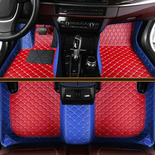 Miniatura 16 de Tapetes de piso de automóvil para el 99 % de los sedán, SUV deportivos, protección para todo tipo de clima, tapetes de cuero impermeables