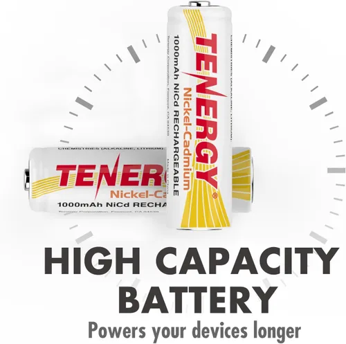 Miniatura 3 de Tenergy, Batería NiCd AA 1000 mAh, 21045, 4 Piezas, 4