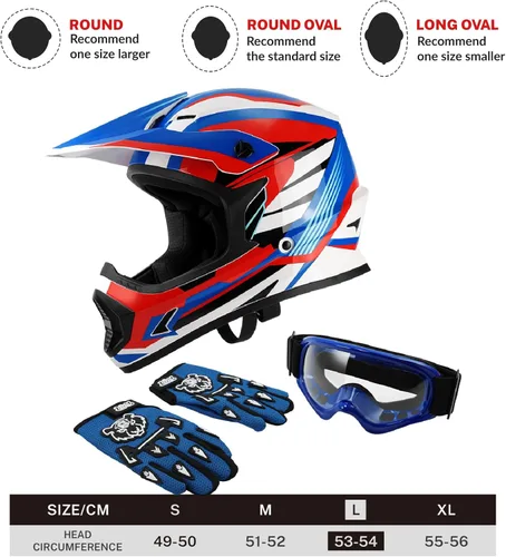 Miniatura 6 de SLMOTO - Casco de motocicleta para niños, aprobado DOT, casco de motocross para niños y jóvenes, todoterreno, casco de bicicleta de tierra, casco