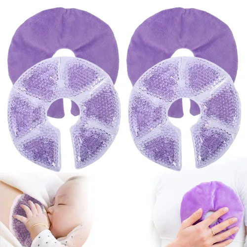 Almohadillas de Terapia Mamaria - Almohadillas de Gel Frías y Calientes para Amamantar y Recuperación Posparto, Alivio del Dolor para Mastitis e