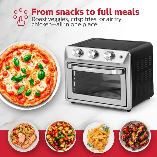 Miniatura 8 de Holstein Housewares Horno de freidora de aire de 21QT. Horno de sobremesa multifunción para tostar, hornear, asar, asar y freír al aire con puerta