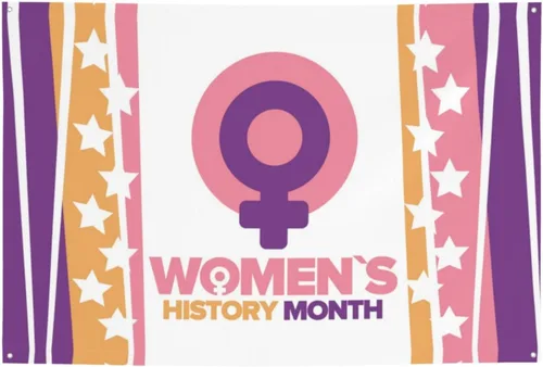 Miniatura 22 de Día de la Mujer Marzo es el Mes de la Historia de la Mujer Pancarta de 70 x 35 pulgadas Fondo de fotografía de fiesta de vacaciones