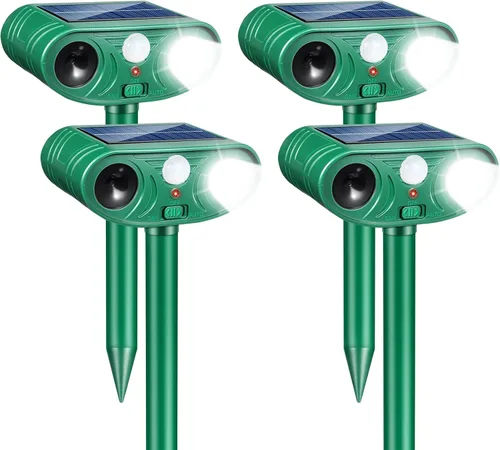 Disuasorio para gatos al aire libre, Sonic Fortress Pro, repelente de ciervos, conejo, ardilla, disuasorio, disuasorio, impermeable, repelente