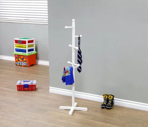 Miniatura 10 de Frenchi Home Furnishing - silla de metal plegable, para niños, Madera, Blanco