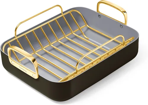 Miniatura 11 de Caraway Bandeja para Asar - Bandeja para Asar de 16x13" con Rejilla - Revestimiento de Cerámica Antiadherente - No Tóxico, Sin PTFE ni PFOA - Apto