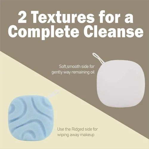 Miniatura 5 de myHomeBody Spa Day Bath & Facial Bundle - Esponja de baño de lufa con esponjas faciales de doble textura