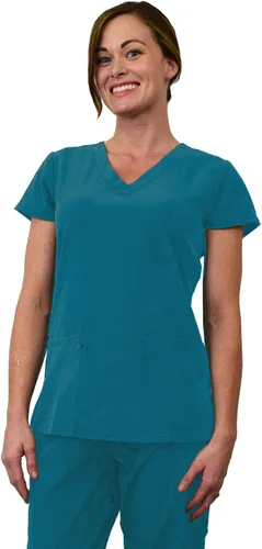 Miniatura 2 de Green Town Conjunto médico de enfermería GT 4FLEX para mujer, camiseta y pantalón, colores sólidos y estampados