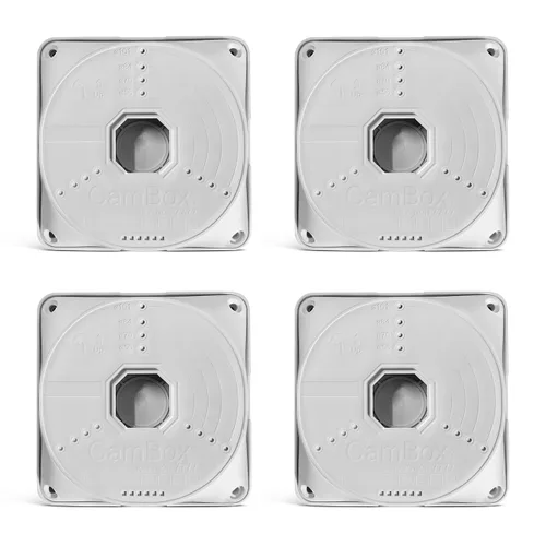 Miniatura 10 de OOSSXX Caja de conexiones eléctrica de plástico ABS para cámara de seguridad, cable oculto, soporte de montaje en techo de pared, cajas base
