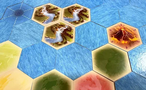 Miniatura 5 de Gold River Hex Scenario - Piezas de juego compatibles con las expansiones de Catan, Seafarers y Catan de Catan (3 hexagonales)