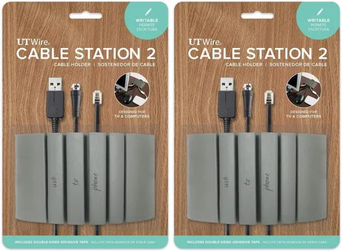 Miniatura 10 de UT Wire UTW-CS05-BG - Mini organizador de montaje para estación de cable, color beige