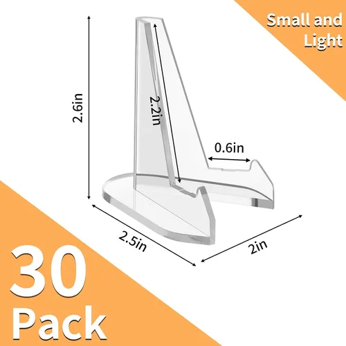 Miniatura 2 de NIUBIER Soporte para Mostrar Tarjetas, Paquete de 30 Soportes Transparentes para Tarjetas, Exhibidor de Tarjetas de Acrílico, Mini Soportes