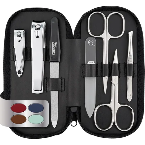 marQus Juegos de manicura para mujeres y hombres de Solingen Alemania con lima de uñas de vidrio - Kit de aseo de calidad incl. cortaúñas y lima de