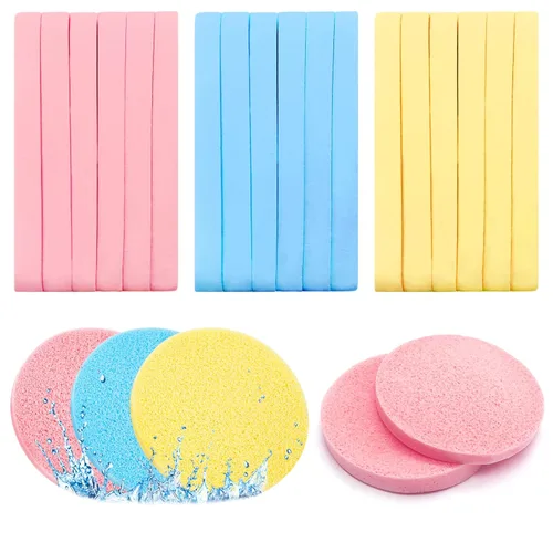 120 esponjas faciales comprimidas, esponja profesional para eliminación de maquillaje, esponja de limpieza facial redonda para spa, exfoliante,