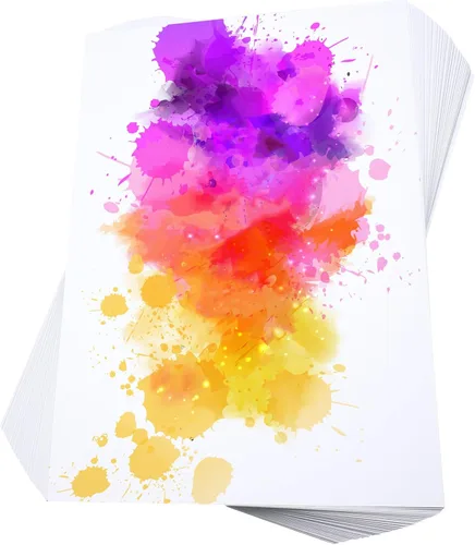 Spiareal 100 hojas de papel de acuarela de 11 x 15 pulgadas, a granel, 140 libras/300 GSM, papel de construcción blanco, prensa en frío, algodón en
