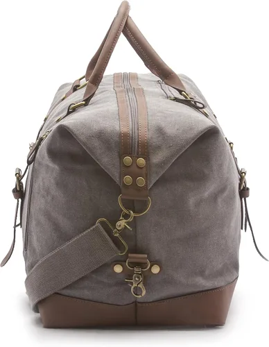 Miniatura 3 de Sweetbriar Bolsa de lona vintage - Bolsa de viaje clásica de fin de semana, Gris