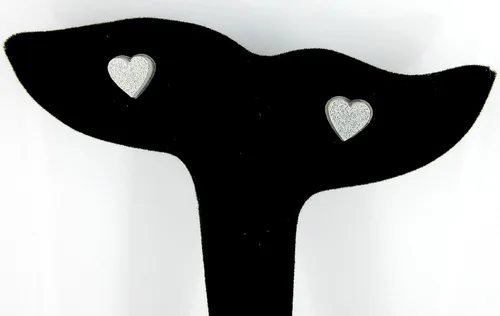 Miniatura 19 de Pendientes de botón de corazón acrílico con purpurina de acero inoxidable de 0.315 in