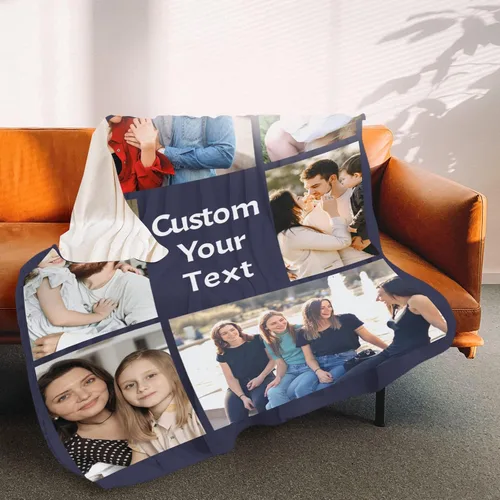 Miniatura 61 de Manta personalizada con foto/texto, manta con imagen personalizada, regalos de amor, regalos personalizados para parejas para novio, novia, esposa