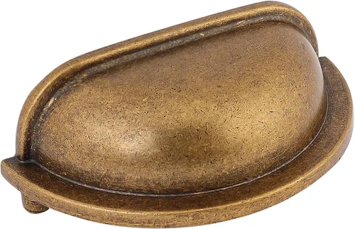 Miniatura 8 de HARPOON Paquete de 10 tiradores para cajones de tazas de latón antiguo, tiradores de gabinete de cocina de 3 pulgadas y 2.992 in