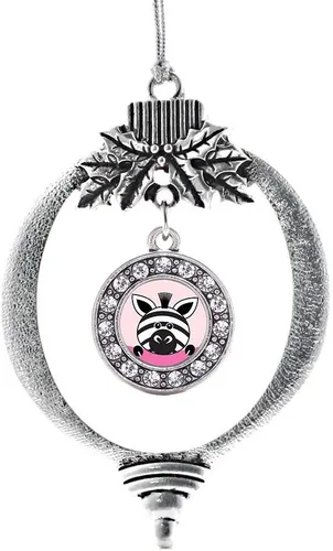 Miniatura 29 de Inspired Silver - Twin One - Adorno festivo de Navidad de plata - Adorno festivo de árbol de Navidad con dije de círculo y circonita cúbica
