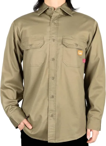 Miniatura 16 de Camisa de trabajo resistente al fuego Titicaca FR Camisa resistente al fuego para hombres de algodón 7.5oz camisa de soldadura Gris