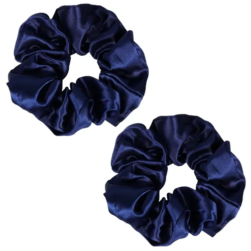 Miniatura 12 de Coleteros de seda de color verde oscuro para dormir, para mujeres y niñas, bandas elásticas de satén sedoso de morera grande, sin daños, accesorios