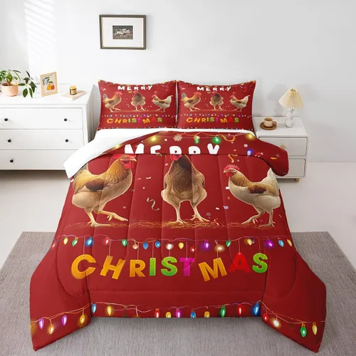 Miniatura 24 de Erosebridal Juego de ropa de cama Kawaii de muñeco de nieve tamaño individual para niños y niñas, juego de ropa de cama de feliz año nuevo, edredón