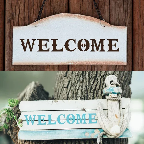 Miniatura 4 de Plantillas de letras y números de 6 pulgadas, 38 plantillas de manualidades del alfabeto, plantillas de dibujo de plástico reutilizables para pintar