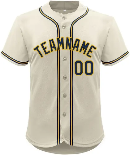Miniatura 37 de Camiseta de béisbol de malla personalizada con botones y número de nombre cosido personalizado para hombres/mujeres/jóvenes