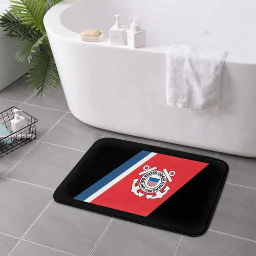 Miniatura 6 de COIE Felpudo de bienvenida divertido de la Guardia Costera de los Estados Unidos, tapete de bienvenida para la parte delantera y trasera, 16 x 24