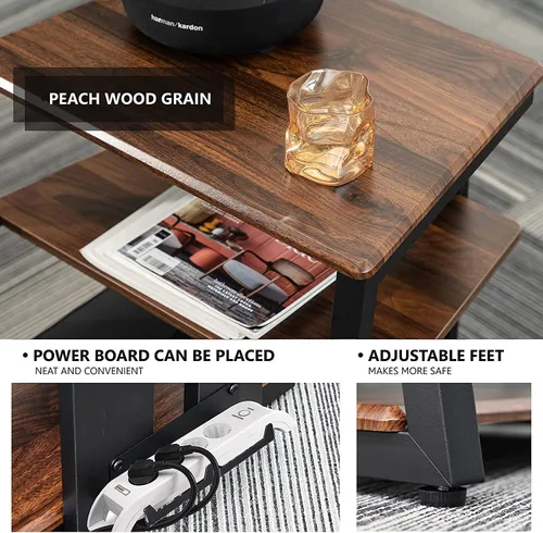 Miniatura 4 de FITUEYES Soporte esquinero de TV de diseño para TV de 75 a 100 pulgadas con gabinete multimedia AV de 4 niveles, soporte de TV de piso con estantes