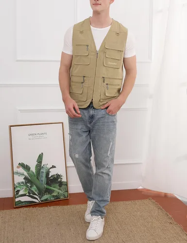 Miniatura 3 de Gihuo - Chaleco de pesca para hombre, con bolsillos, para viajar, ir de safari o practicar tiro