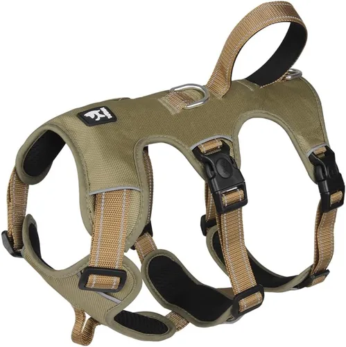 Miniatura 10 de FEimaX Arnés para perro sin tirones, chaleco acolchado suave para perro con 3 clips para la correa y asa de fácil control, reflectante ajustable sin