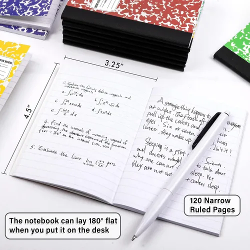 Miniatura 2 de feela Paquete de 120 mini cuadernos de composición a granel, lindo bloc de notas de composición de bolsillo, cuadernos pequeños para estudiantes