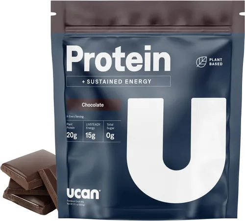 UCAN Energy + Plant Protein Powder - Proteína vegana a base de plantas, 0.71 oz de proteína de guisante con aminoácidos EAA y BCCA - Proteína en