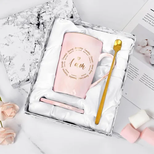 Miniatura 7 de YHRJWN - Regalos cristianos para mujeres, regalos católicos para mujer, taza de café I Am, regalos religiosos inspiradores espirituales