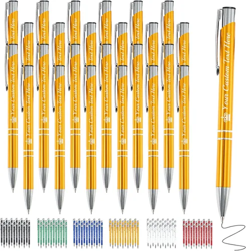 Miniatura 8 de Bolígrafo personalizado, 1 unidad, bolígrafo personalizado con logotipo de mensaje de nombre comercial grabado, tapa de clic de tinta negra, regalo
