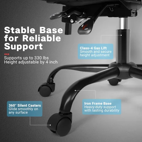 Miniatura 4 de Silla de juegos, silla ergonómica para computadora con reposapiés y soporte lumbar, silla de oficina ajustable en altura con asiento giratorio
