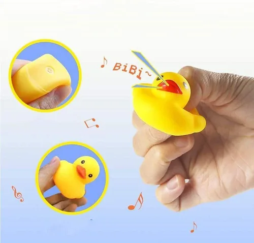Miniatura 5 de umbresen Patos de goma amarillos preescolares juguetes de baño para tina, regalo para baby shower, bebés y niños pequeños, flotador de piscina