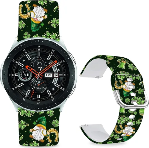 Miniatura 16 de Correas de reloj de silicona suave compatibles con Samsung Galaxy Watch 1.811 in/Watch 3 1.772 in/Gear S3 Frontier/Classic/Garmin Vivoactive
