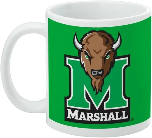 Miniatura 3 de Taza de cerámica con logotipo principal de Marshall, tazas originales para regalo para café, té y bebidas calientes, 11 oz, blanca