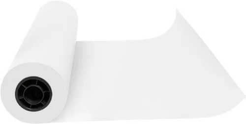 Rollo de papel kraft de 12 pulgadas x 98 pies, papel de manualidades blanco 80GMS para paquete de regalo/envoltura de flores de ramo/dibujo de artes