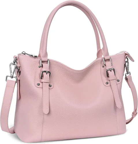 Miniatura 14 de HESHE - Carteras y bolsos de cuero genuino para mujer, bolso de mano, bolso de hombro, bolso de asa superior, bolso cruzado, bolso tipo morral