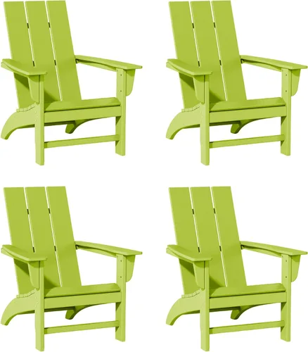 Miniatura 15 de Silla Adirondack de Madera Sintética Adiromoti, Sillas de Patio Resistente a Todo Clima, Aspecto de Madera, Silla Pre-Ensamblada para Fuego al Aire